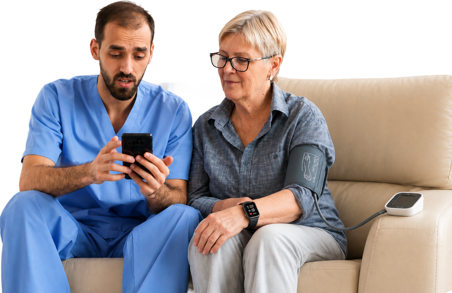 Clinician personalizing care with a patient