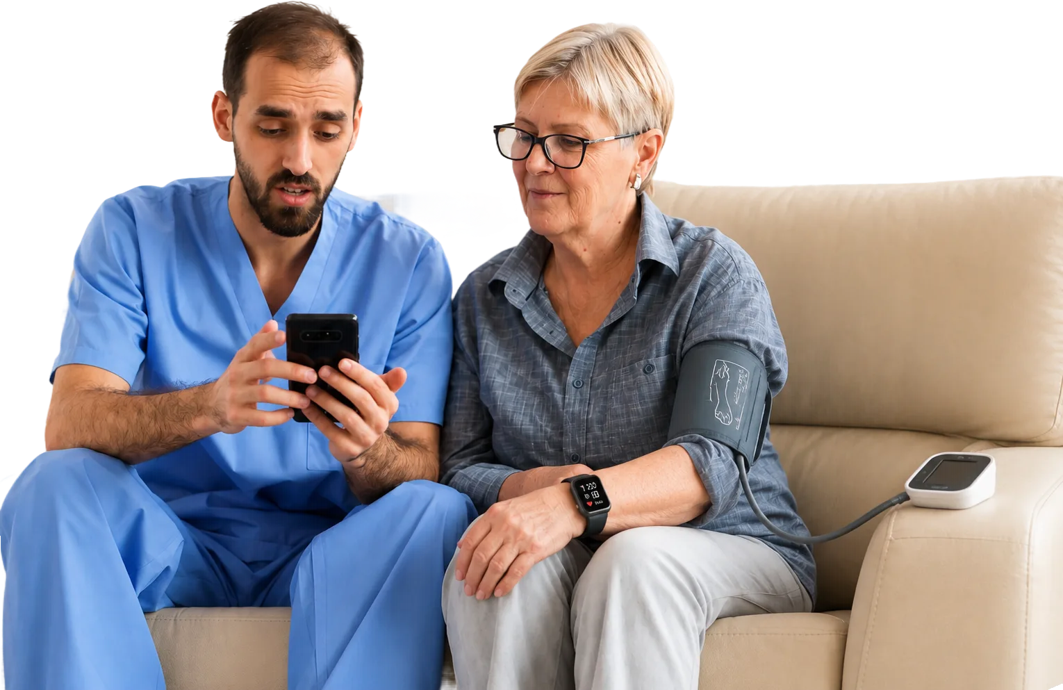 Clinician personalizing care with a patient